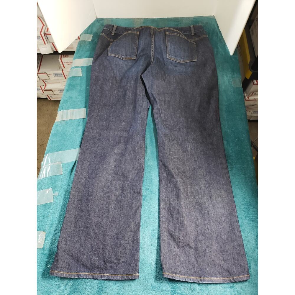 Talbots Jeans Size 18 W Womens Blue Stretch Pants Denim Ladies Mid Rise Bootcut - Picture 11 of 12